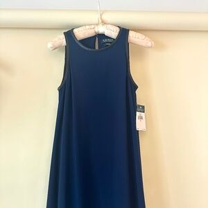 Ralph Lauren Navy Blue Dress, Black Trim, Size 2